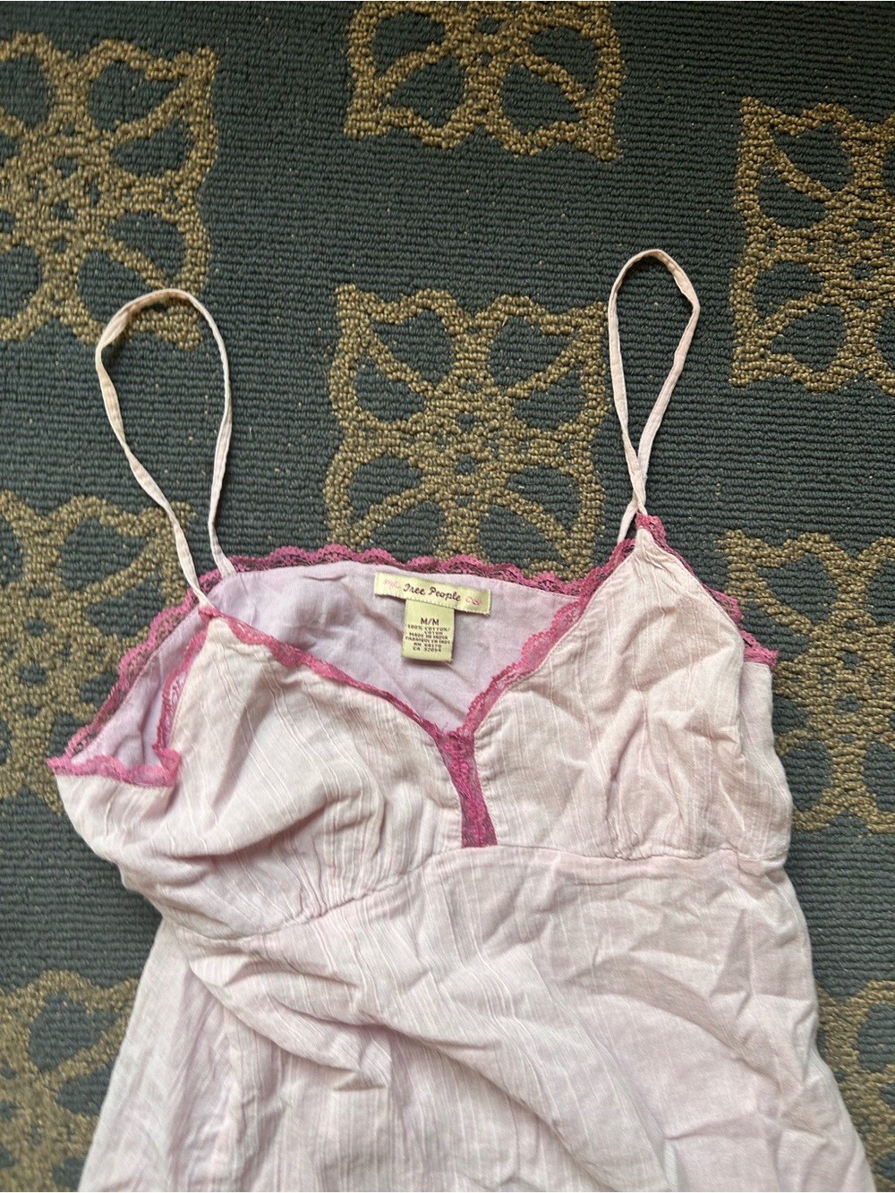 Free People Pale Pink Lace-Trim Slip Dress - Picture 5 of 11